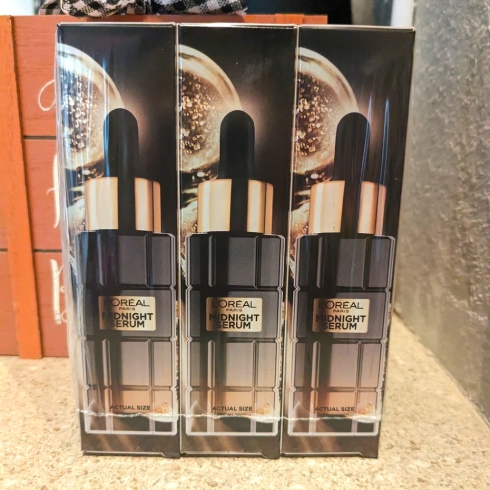 3 L'Oreal Midnight serum age perfect cell renewal